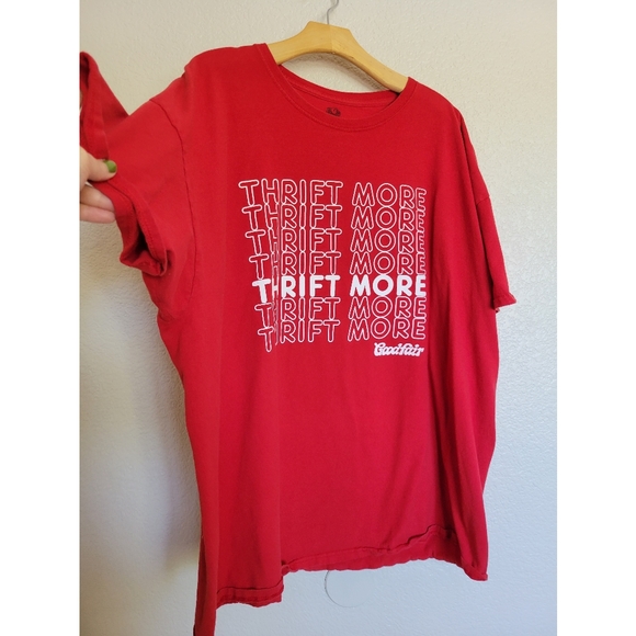 Unisex Hanes Thrift more good-fair red tee Size 2XL - Picture 3 of 5